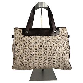 Céline Sac à main vintage Celine Monogram Beige Marron Beige