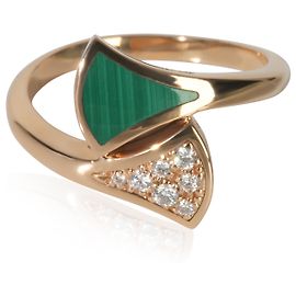 Bulgari BVLGARI Rose Gold Malachite and Diamond Diva's Dream Ring Other