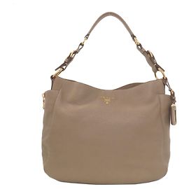 Bolsa tote de um ombro Prada em couro de bezerro marrom Marrom