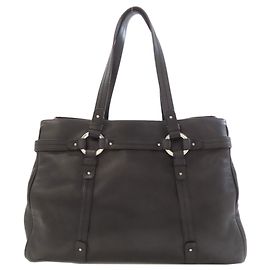 BALLY Leather Tote Bag Black