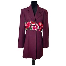Kenzo burgundy coat from the '90s Dark blue