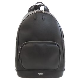 Mochila de couro de bezerro Burberry para mulheres Preto