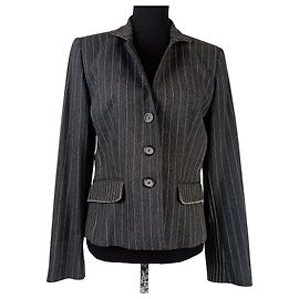Blazer 2000 Les Copains in pinstriped wool Grey