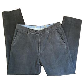 Autre Marque Daniel Crémieux OSAKA Hose aus grauem Baumwollsamt Größe 46 Grau