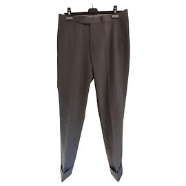 Daniel Crémieux Men's Grey Wool Pants Size 46 Grey