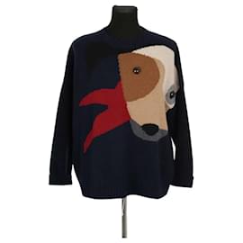 Max Mara Blauer Wollpullover Blau