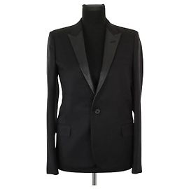 Saint Laurent Schwarzer Wollblazer Schwarz
