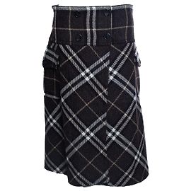 Burberry, checkered wool skirt Brown Other