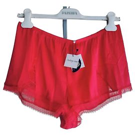 Autre Marque Madame Aime Shorty Corto Pizzo di Calais Sete Rosso 38 FR Rosso
