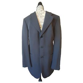 Cerruti 1881 Suit Jacket Charcoal Wool Size 50 Dark grey