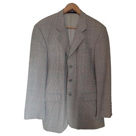 Autre Marque Marzotto Suit Jacket Aqua Green Khaki Wool Size 48 Light green