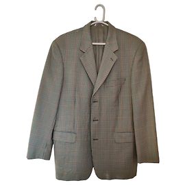 Daniel Crémieux Suit Jacket Green Wool Size 48 Green