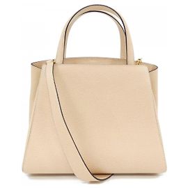 Bolso de ternera Triennale Valextra Castaño Beige
