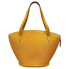Bolsa tote em couro Epi Saint Jacques da Louis Vuitton Amarelo