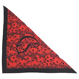 Cachecóis de seda preta Christian Louboutin Preto