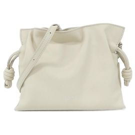 Mini bolsa Flamenco de couro Loewe Branco