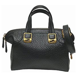Sac 2 en 1 en cuir Chameleon de Fendi Noir