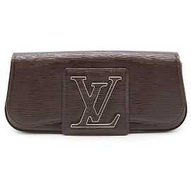 Louis Vuitton Pochette Sobe Epi Electric Clutch Brown