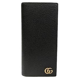 Gucci GG Marmont Leather Long Wallet Black