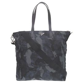 Prada Nylon Blaue Tragetaschen Blau