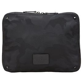 Valentino Garavani Borse Clutch in Nylon Nero Valentino Nero