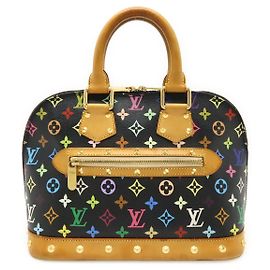 Louis Vuitton Alma Monogram Multicolor Handbag Black