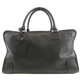 Bolsa Boston Amazona em couro de bezerro Loewe Preto