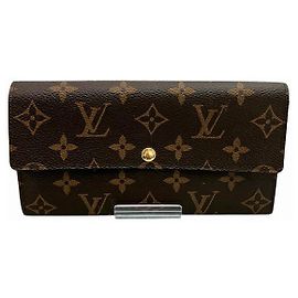 Cartera Larga Monograma Sarah de Louis Vuitton Castaño