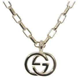 Gucci Interlocking G Ag925 Necklace Silvery Metallic