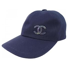Gorra de algodón Chanel Azul