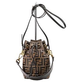 Bolsa 2 em 1 Mini Mon Tresor da Fendi Marrom