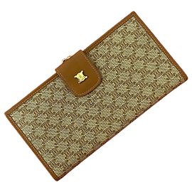 Céline Cartera Larga de PVC Macadam Celine Castaño Beige