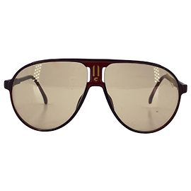 Óculos de sol de plástico vintage Carrera Marrom
