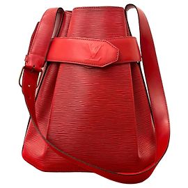 Borsa a Spalla Sac Depol in Pelle Epi Louis Vuitton Rosso