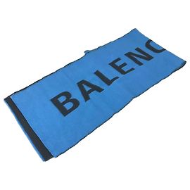 Cachecóis de lã pretos Balenciaga Preto
