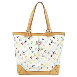 Sac en toile enduite Monogram Multicolore Shirley de Louis Vuitton Blanc