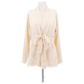 Eres Cream Silk Kimono Beige