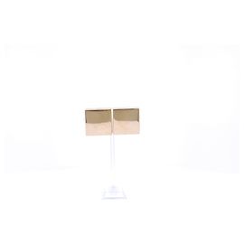 Saint Laurent Boucles d'oreilles dorées carrées à clip Doré