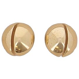 Saint Laurent Brinco dourado redondo com fecho Dourado