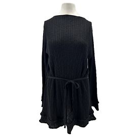 Autre Marque DISSH Schwarzes Leinenkleid Schwarz