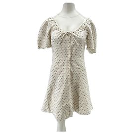 SéZane Vestido branco com estampas Branco