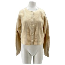 By Malene Birger Cremefarbener Mohair-Cardigan Beige