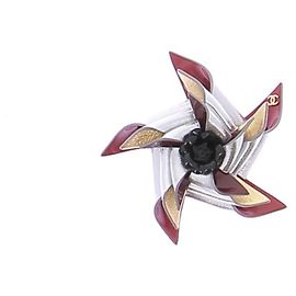 Chanel Spilla fiore multicolore Argento