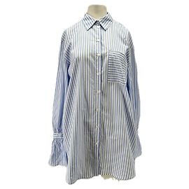 Autre Marque Camisa listrada azul e branca Azul