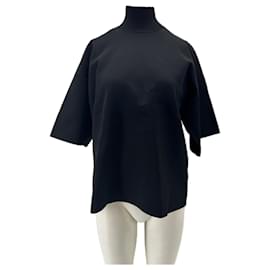 Theory Ärmelloser schwarzer Pullover Schwarz