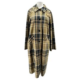 SéZane Khaki Checkered Trench Coat Khaki