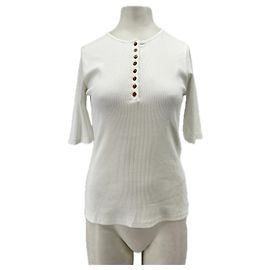 SéZane White Cotton Button Top White
