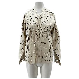 Forte Forte gemusterte Bluse beige Beige