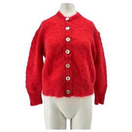 Rouje Roter "Maina" Mohair-Cardigan Rot