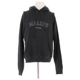 Saint Laurent Sudadera gris oscuro con capucha Gris